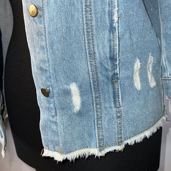 Hayden Girls Animal Print Jean Jacket - Picture 6 of 9